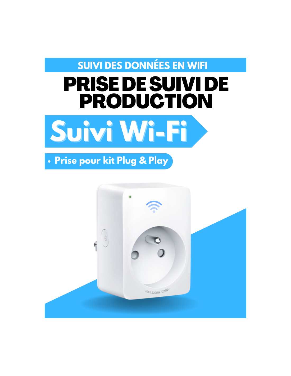Prise de suivi de production connectée WiFi 2.4Ghz pour panneau solaire plug and play - | SoluSun